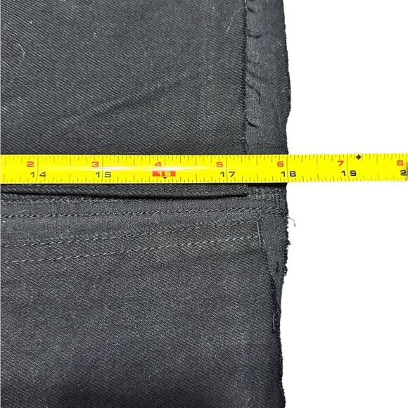 Happily Gray Black Denim Midi Skirt size 7/27 front slit - Picture 4 of 7